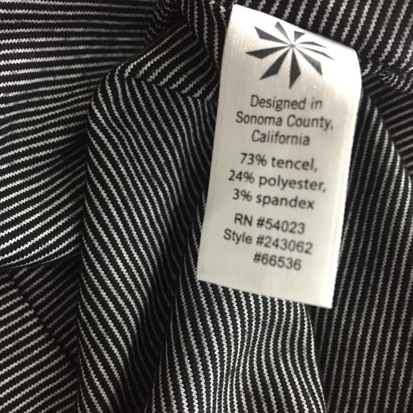 ATHLETA Westwood Micro Stripe Ruched 2ply Dress - Picture 3 of 10